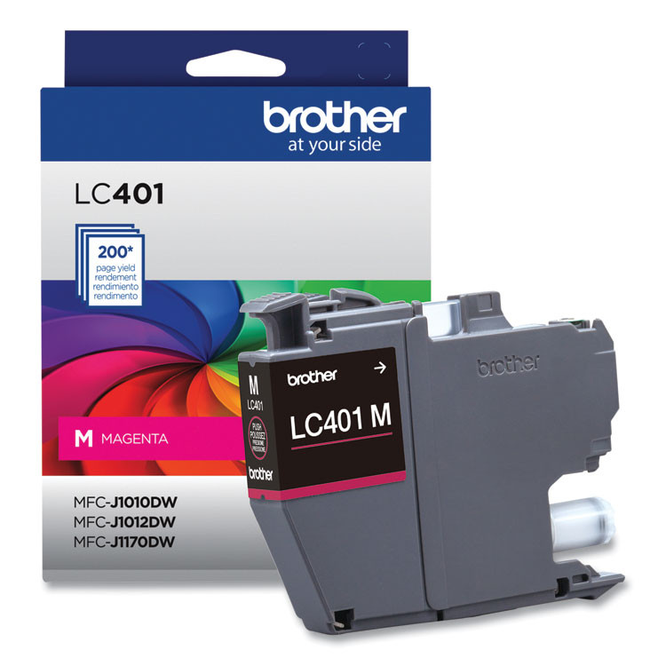 BROTHER INTL. CORP. LC401MS LC401MS Ink, 200 Page-Yield, Magenta