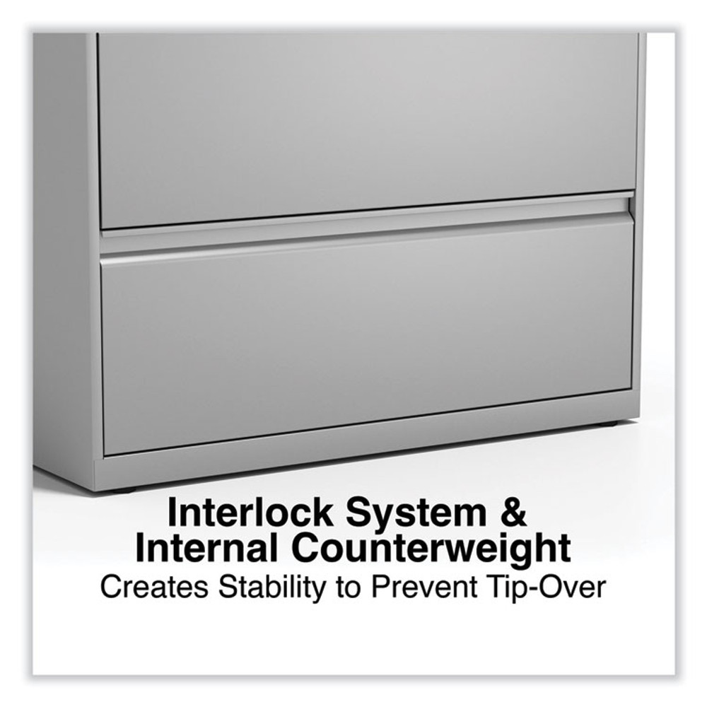 ALERA HLF3667LG Lateral File, 5 Legal/Letter/A4/A5-Size File Drawers, Light Gray, 36" x 18.63" x 67.63"