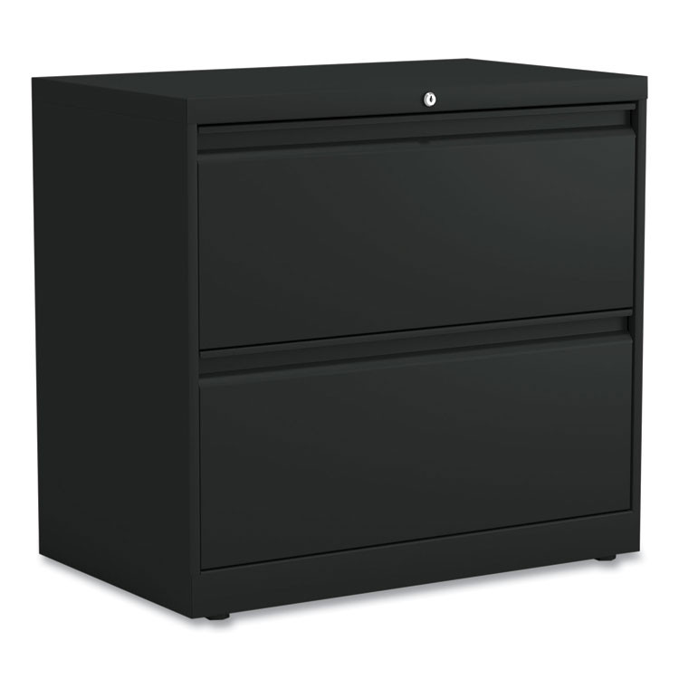 ALERA HLF3029BL Lateral File, 2 Legal/Letter-Size File Drawers, Black, 30" x 18.63" x 28"