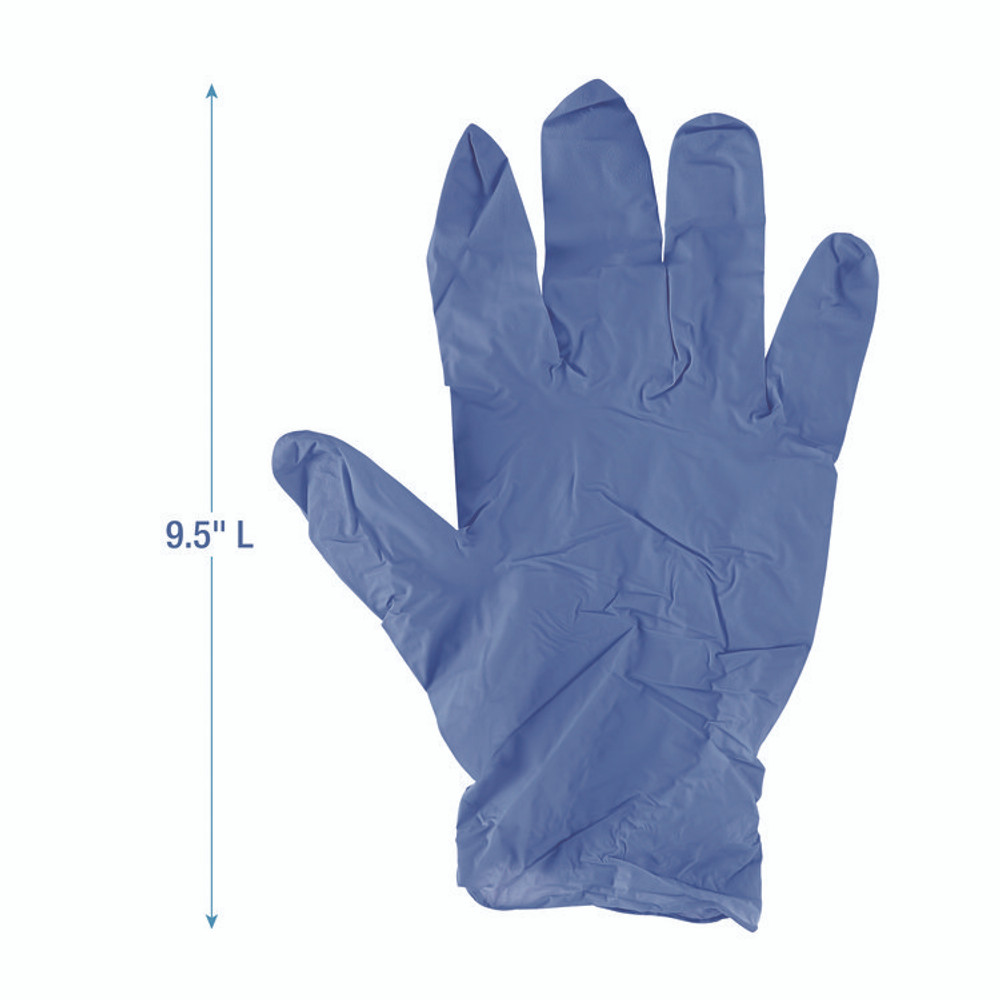 BOARDWALK 380LCTA Disposable General-Purpose Nitrile Gloves, Large, Blue, 4 mil, 1,000/Carton