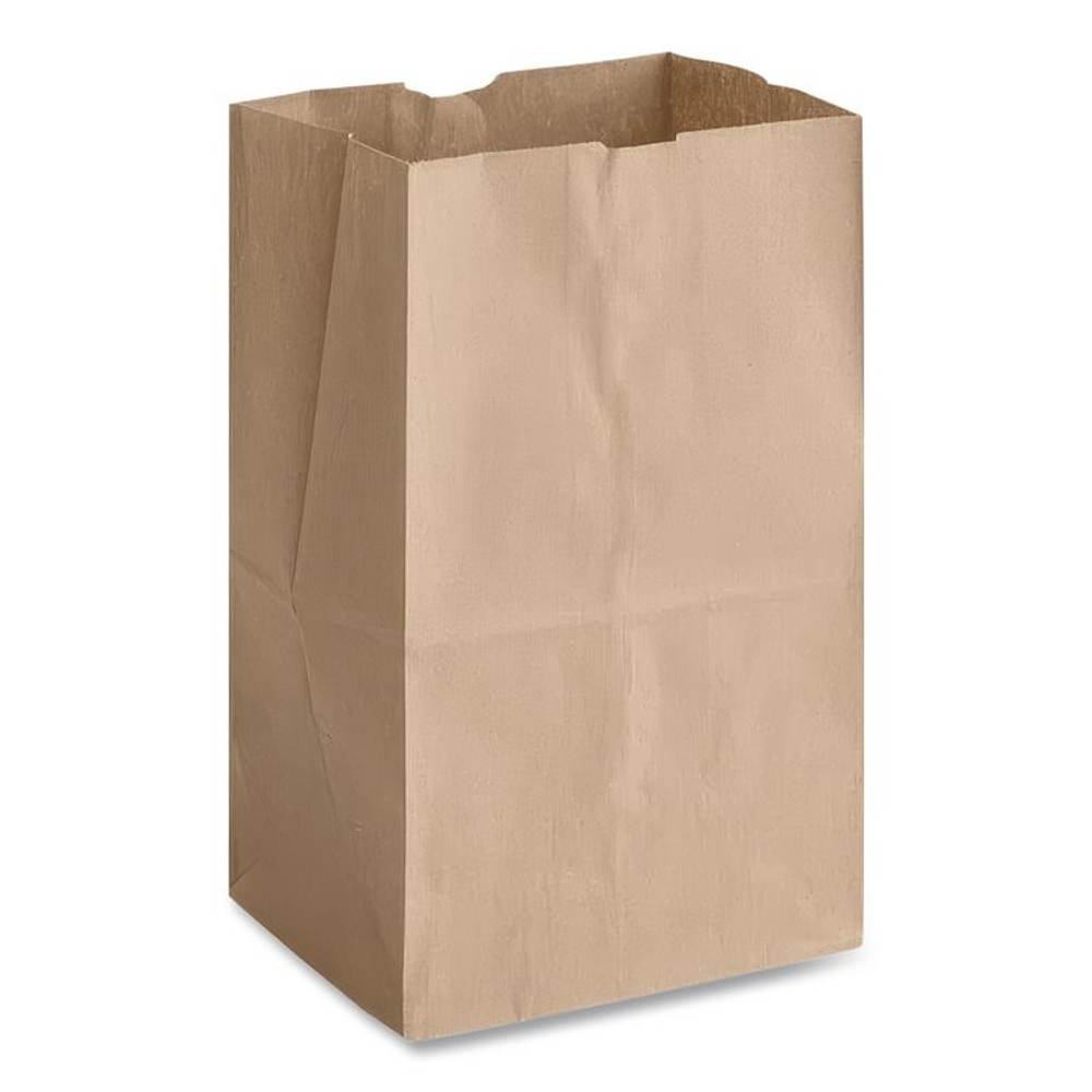 ROSS & WALLACE PAPER PRODUCTS, INC. GK20S-500 Grocery Paper Bags, 20# Squat Size, 40# Basis Weight, 8.13" x 5.88" x 12.5", Kraft, 500/Bundle