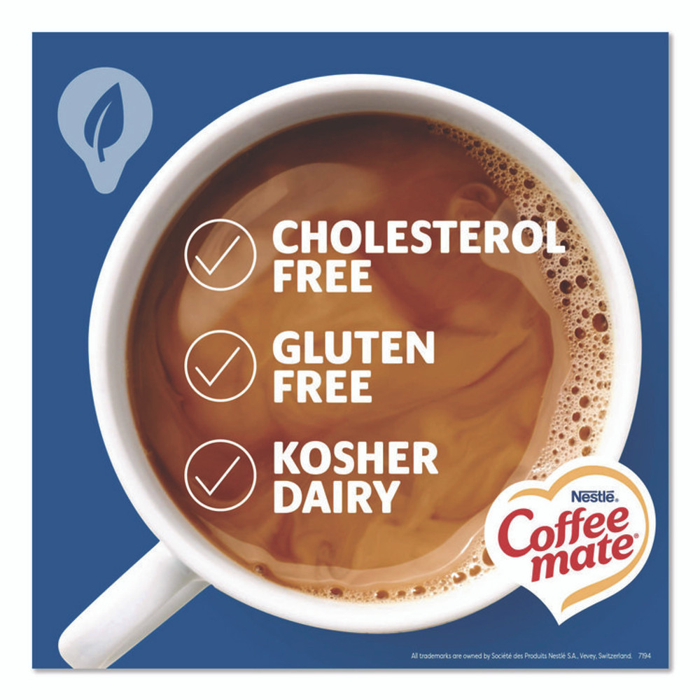 NESTLE Coffee mate® 42258BX Plant-Based Almond Milk Non-Dairy Liquid Creamer Singles, Natural Vanilla, 0.38 oz Mini Cups, 50/Box