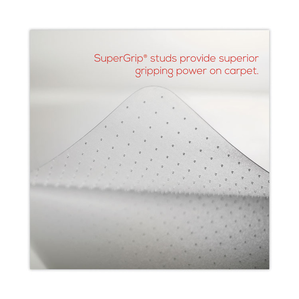 DEFLECTO CORPORATION CM14242COM SuperMat Frequent Use Chair Mat, Med Pile Carpet, Roll, 45 x 53, Rectangular, Clear