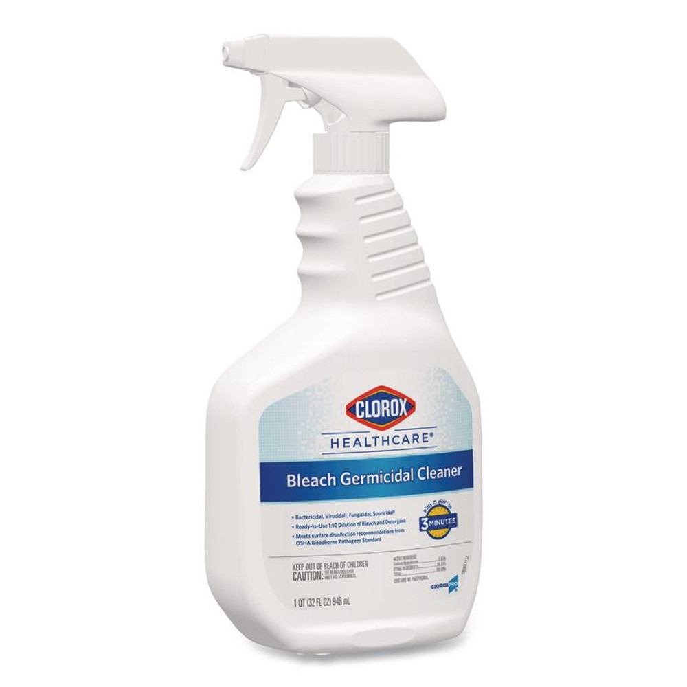 CLOROX SALES CO. Healthcare® 68970EA Bleach Germicidal Cleaner, 32 oz Spray Bottle