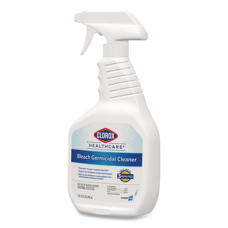 CLOROX SALES CO. Healthcare® 68970EA Bleach Germicidal Cleaner, 32 oz Spray Bottle