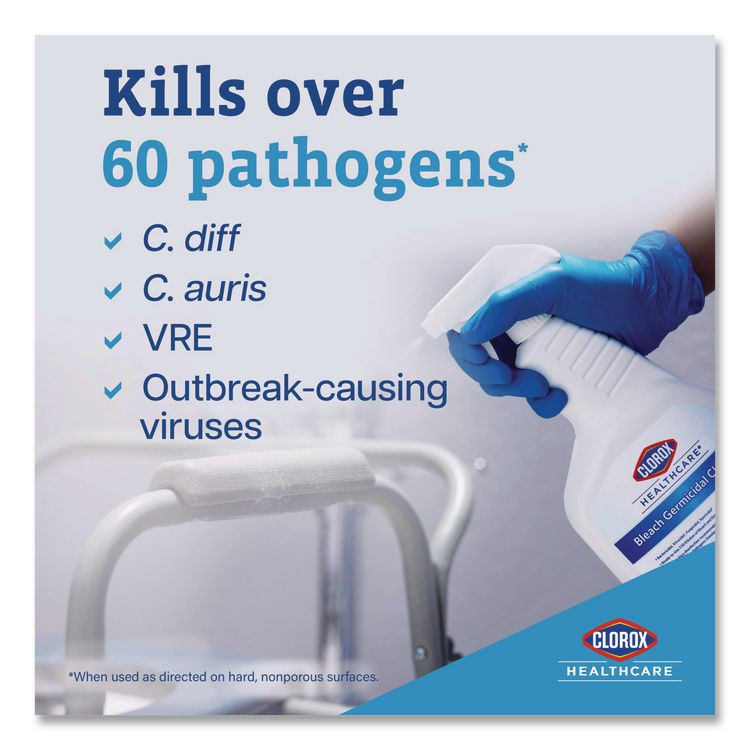 CLOROX SALES CO. Healthcare® 68970EA Bleach Germicidal Cleaner, 32 oz Spray Bottle