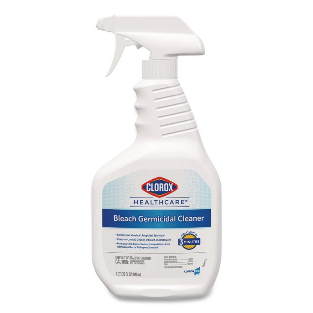 CLOROX SALES CO. Healthcare® 68970EA Bleach Germicidal Cleaner, 32 oz Spray Bottle