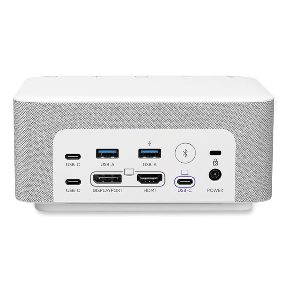 LOGITECH, INC. 986000031 UC Logi Dock, 1 HDMI/1 Displayport/2 USB A/3 USB C, White