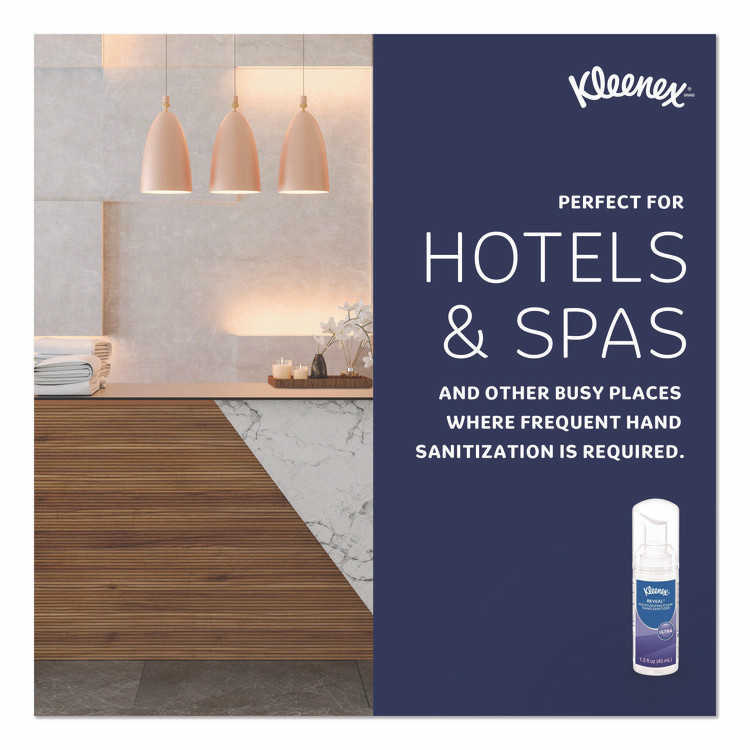 KIMBERLY-CLARK PROFESSIONAL Kleenex® 34604 Ultra Moisturizing Foam Hand Sanitizer, 1.5 oz Pump Bottle, Unscented, 24/Carton