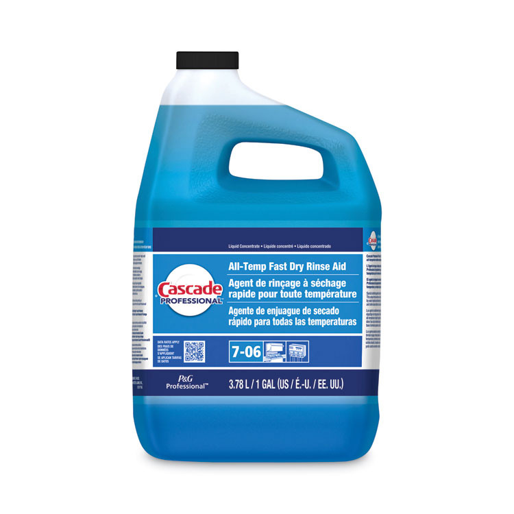 PROCTER & GAMBLE Cascade Professional™ 71186 Fast Dry All-Temp Rinse Aid, Unscented, 1 gal Bottle, 2/Carton