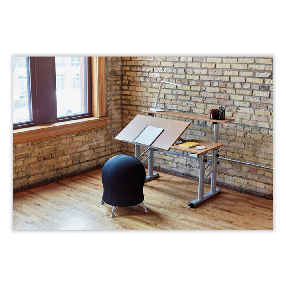 SAFCO PRODUCTS 3965MO Height-Adjustable Split Level Drafting Table, Rectangular/Square, 47.25 x 29.75 x 26 to 37.25, Medium Oak