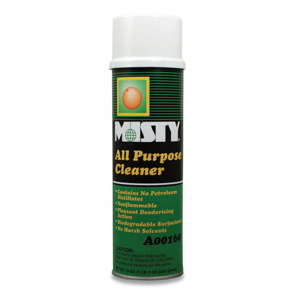 ZEP INC. Misty® 1001583 Green All-Purpose Cleaner, Citrus Scent, 19 oz Aerosol Spray, 12/Carton