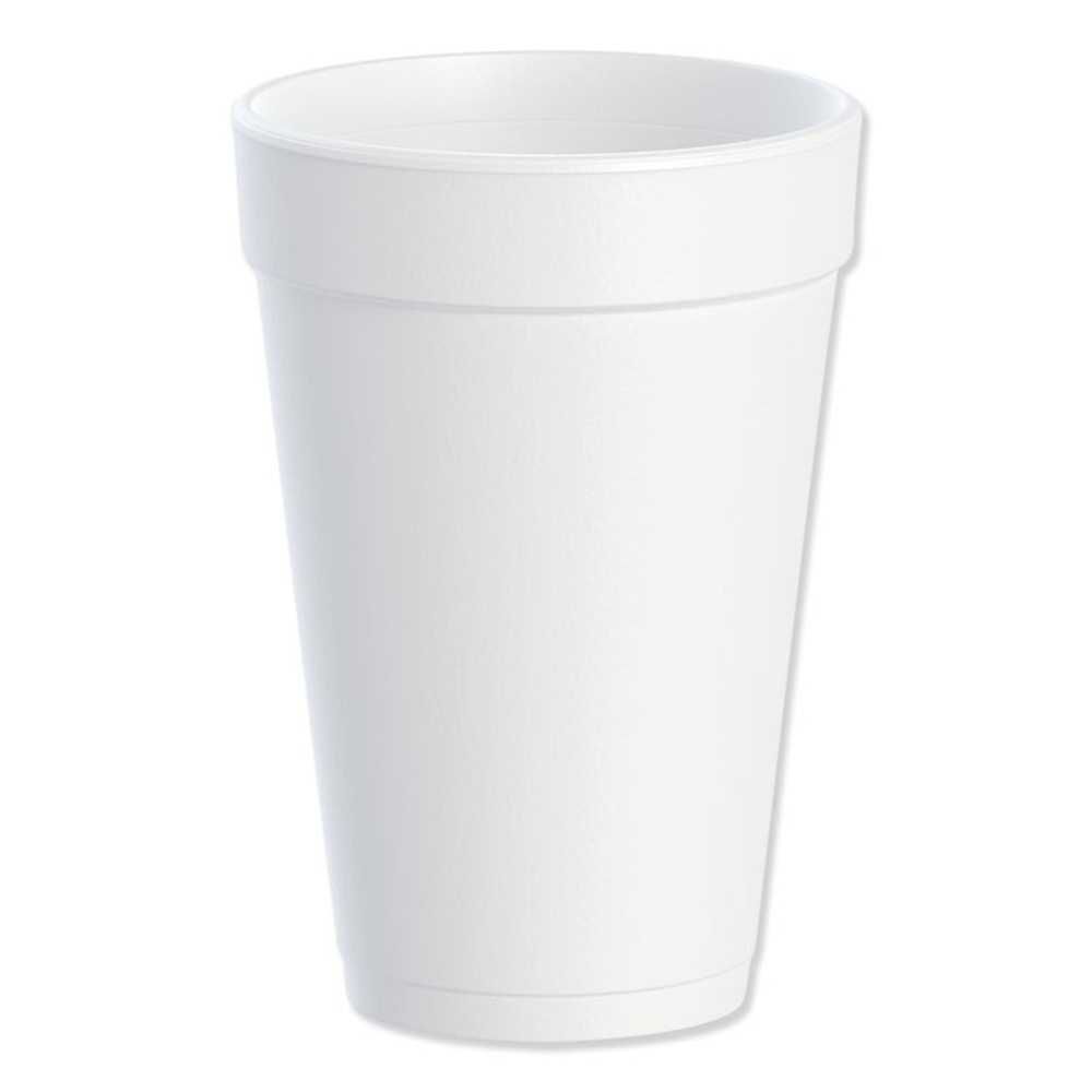 DART 16J16 Foam Drink Cups, 16 oz, White, 25/Bag, 40 Bags/Carton