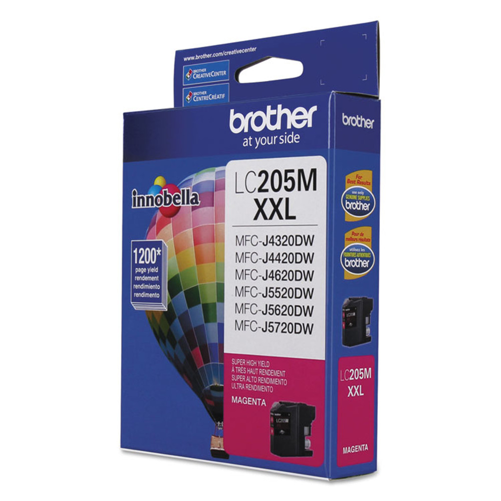 BROTHER INTL. CORP. LC205M LC205M Innobella Super High-Yield Ink, 1,200 Page-Yield, Magenta