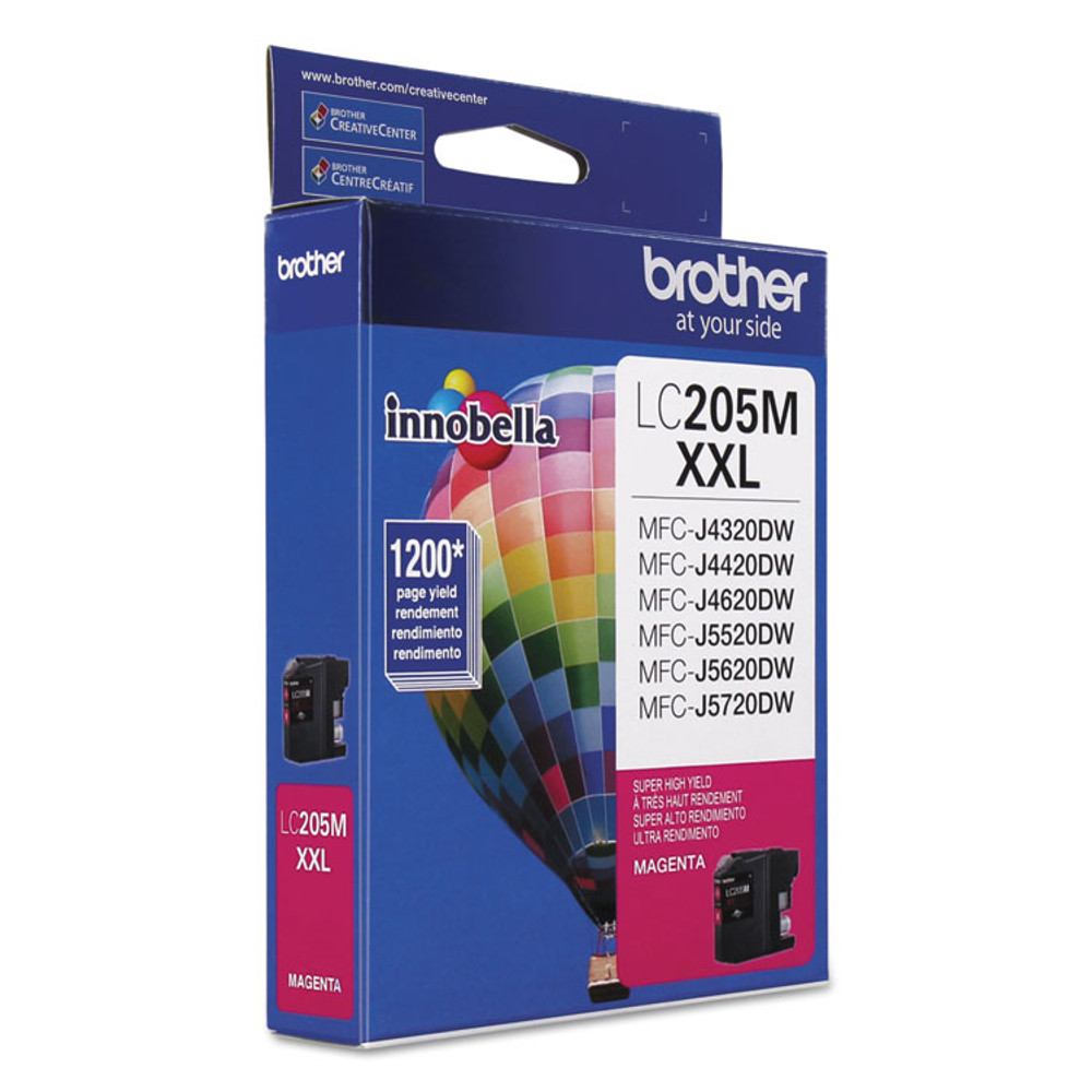 BROTHER INTL. CORP. LC205M LC205M Innobella Super High-Yield Ink, 1,200 Page-Yield, Magenta