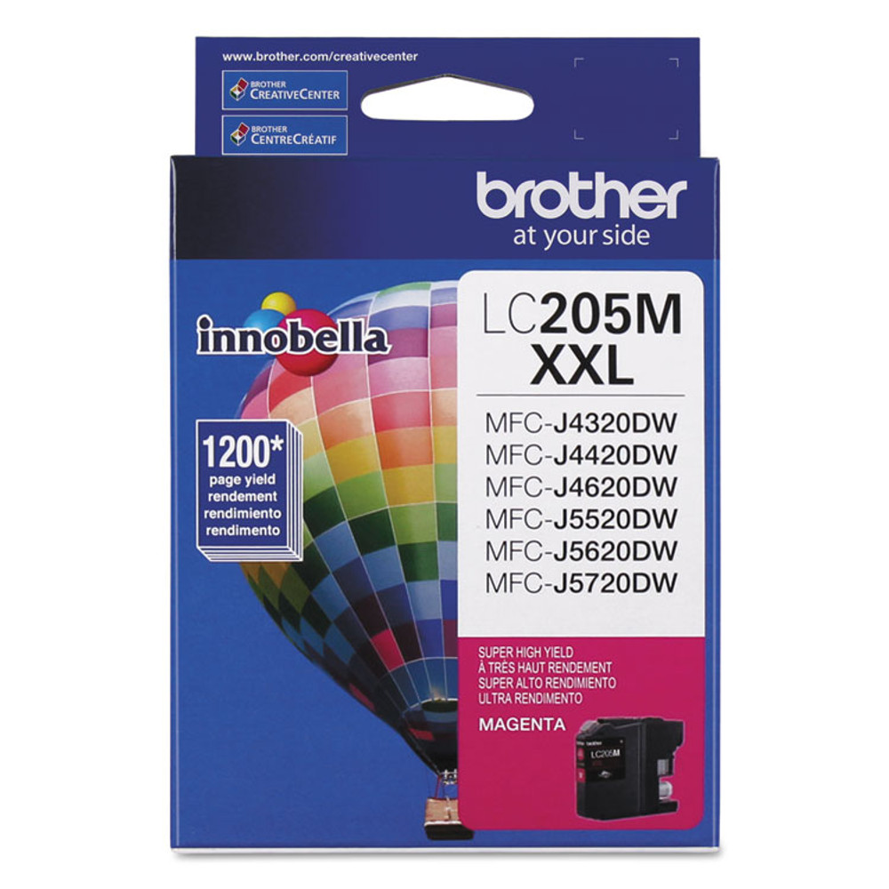 BROTHER INTL. CORP. LC205M LC205M Innobella Super High-Yield Ink, 1,200 Page-Yield, Magenta