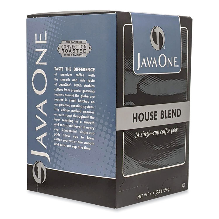 JAVA TRADING CO. One® 40300 Coffee Pods, House Blend, Single Cup, 14/Box