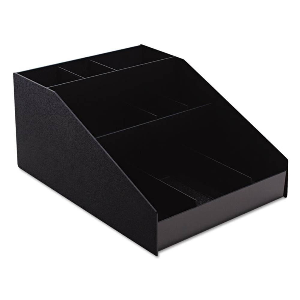 ADVANTUS CORPORATION Vertiflex® Commercial Grade VFCC1200 Horizontal Condiment Organizer, 9 Compartments, 12 x 16 x 7.5, Black