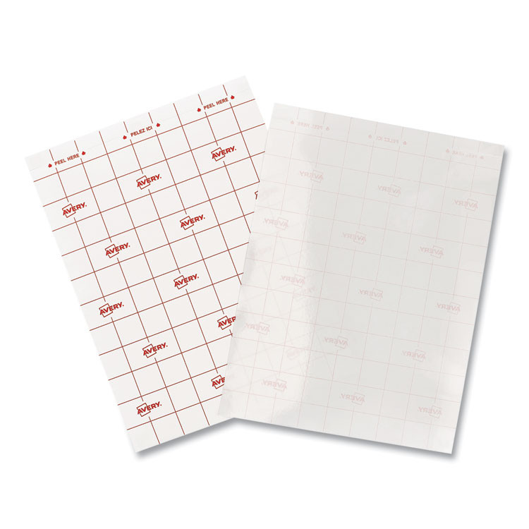 AVERY PRODUCTS CORPORATION 73603 Clear Self-Adhesive Laminating Sheets, 3 mil, 9" x 12", Matte Clear, 10/Pack