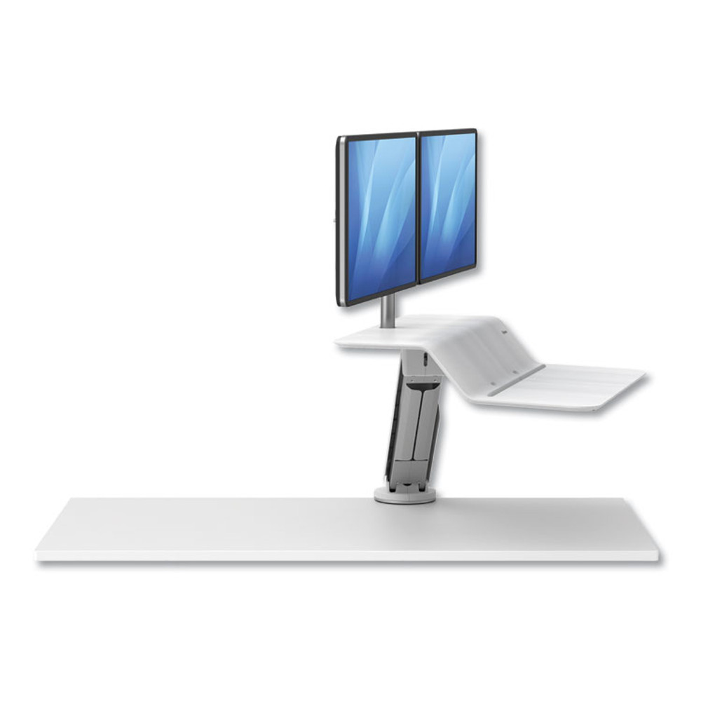 FELLOWES MFG. CO. 8081801 Lotus RT Sit-Stand Workstation, 35.5" x 23.75" x 42.2" to 49.2", White