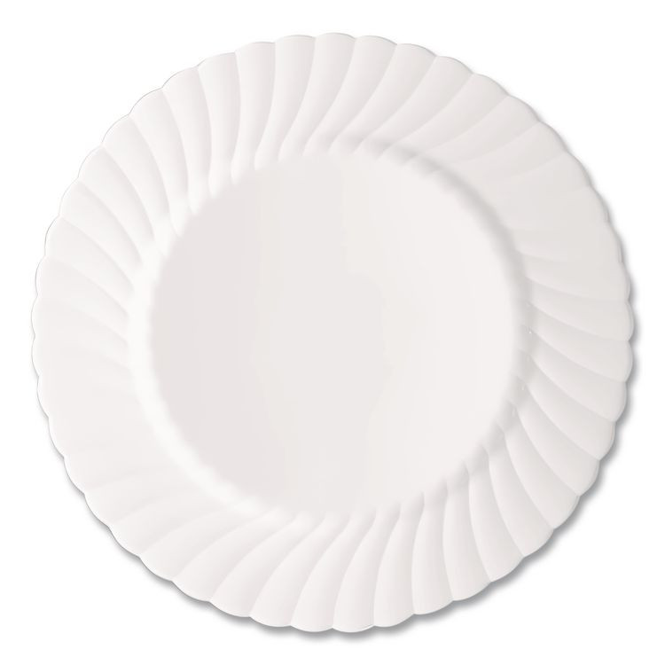 WNA, INC. RSCW91512WPK Classicware Plastic Dinnerware Plates, 9" dia, White, 12/Pack