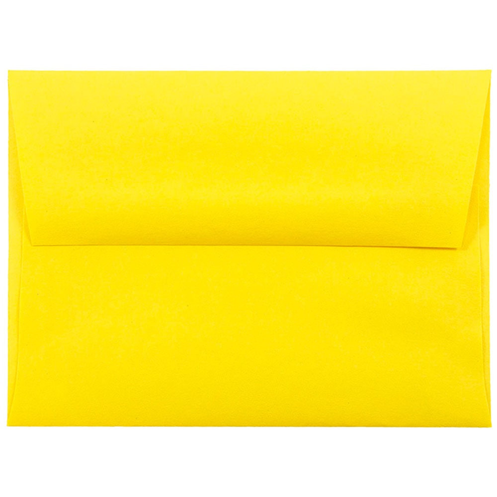 JAM PAPER AND ENVELOPE 15839 JAM Paper Booklet Invitation Envelopes, A2, Gummed Seal, 30% Recycled, Yellow, Pack Of 25