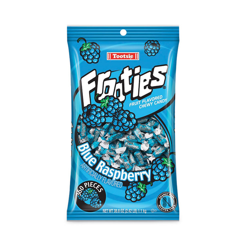 TOOTSIE ROLL INDUSTRIES 20900086 Frooties, Blue Raspberry, 38.8 oz Bag, 360 Pieces/Bag