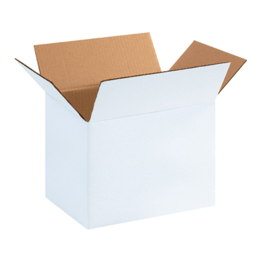 B O X MANAGEMENT, INC. 11812W Partners Brand White Corrugated Boxes 11 1/4in x 8 3/4in x 12in, Bundle of 25