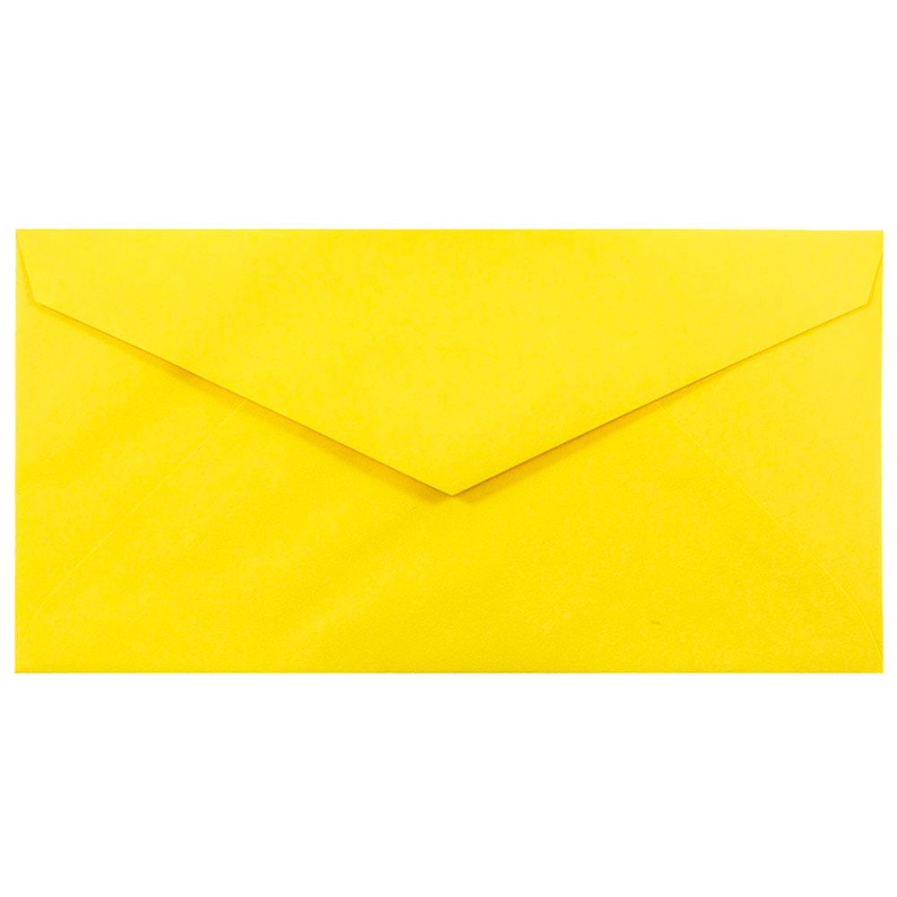 JAM PAPER AND ENVELOPE JAM Paper 34097577  Booklet Envelopes, #7 3/4 Monarch, Gummed Seal, 30% Recycled, Yellow, Pack Of 25