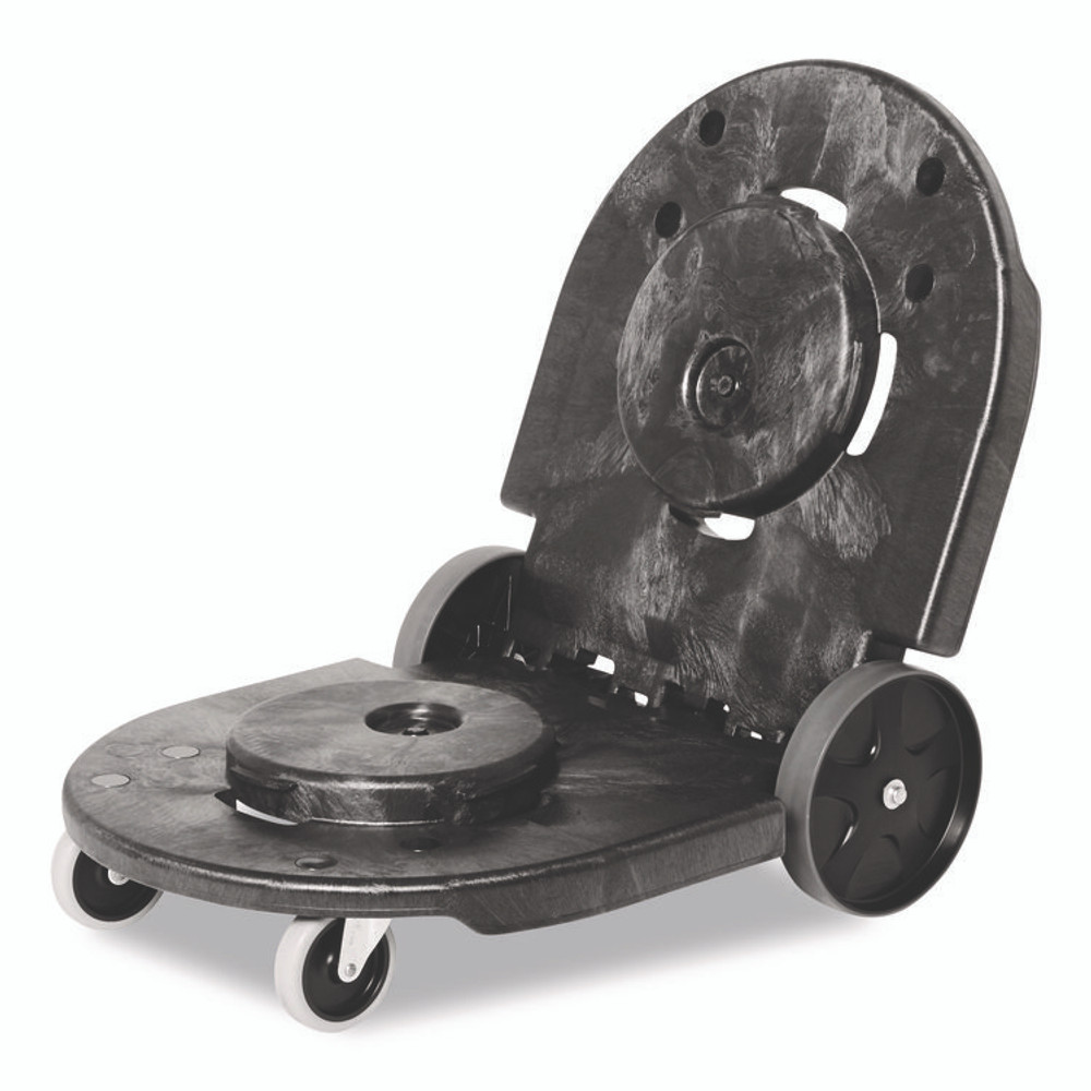 RUBBERMAID COMMERCIAL PROD. 264600BLA BRUTE Tandem Dolly, Two-Container, 300 lb Capacity, 20.25w x 45d x 8h, Black
