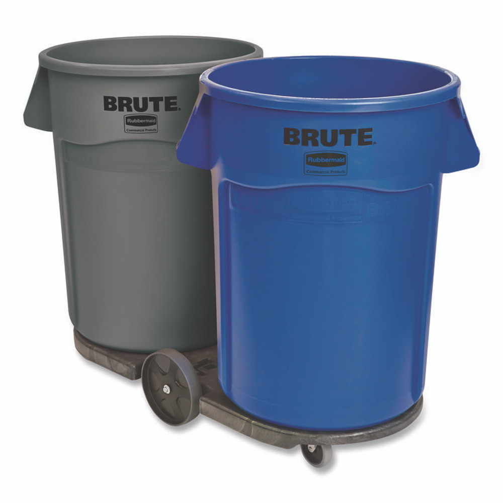 RUBBERMAID COMMERCIAL PROD. 264600BLA BRUTE Tandem Dolly, Two-Container, 300 lb Capacity, 20.25w x 45d x 8h, Black