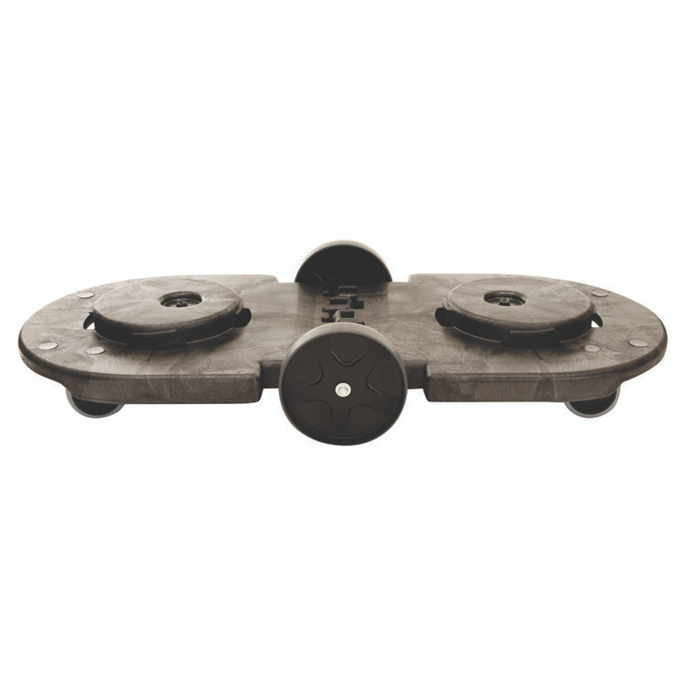 RUBBERMAID COMMERCIAL PROD. 264600BLA BRUTE Tandem Dolly, Two-Container, 300 lb Capacity, 20.25w x 45d x 8h, Black