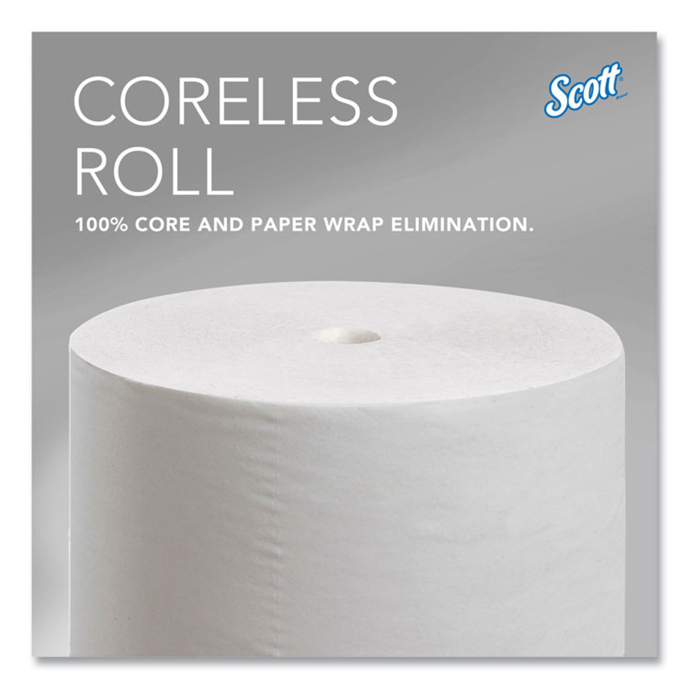 KIMBERLY-CLARK PROFESSIONAL Scott® 04007 Essential Coreless SRB Bathroom Tissue, Septic Safe, 2-Ply, White, 1,000 Sheets/Roll, 36 Rolls/Carton