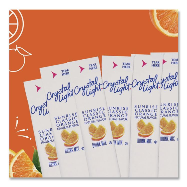 KRAFT FOODS, INC Crystal Light® 00504 On the Go, Sunrise Orange, 0.16 oz Packets, 30/Box