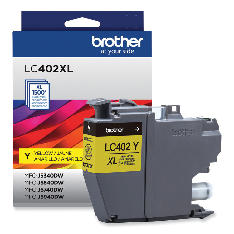 BROTHER INTL. CORP. LC402XLYS LC402XLYS High-Yield Ink, 1,500 Page-Yield, Yellow