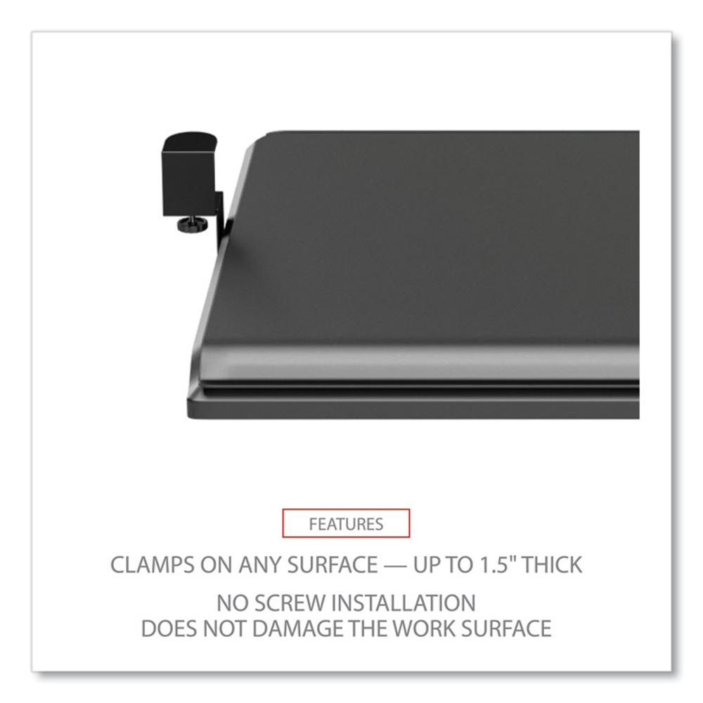 ALERA KBT1B Alera AdaptivErgo Clamp-On Keyboard Tray, 30.7" x 13", Black