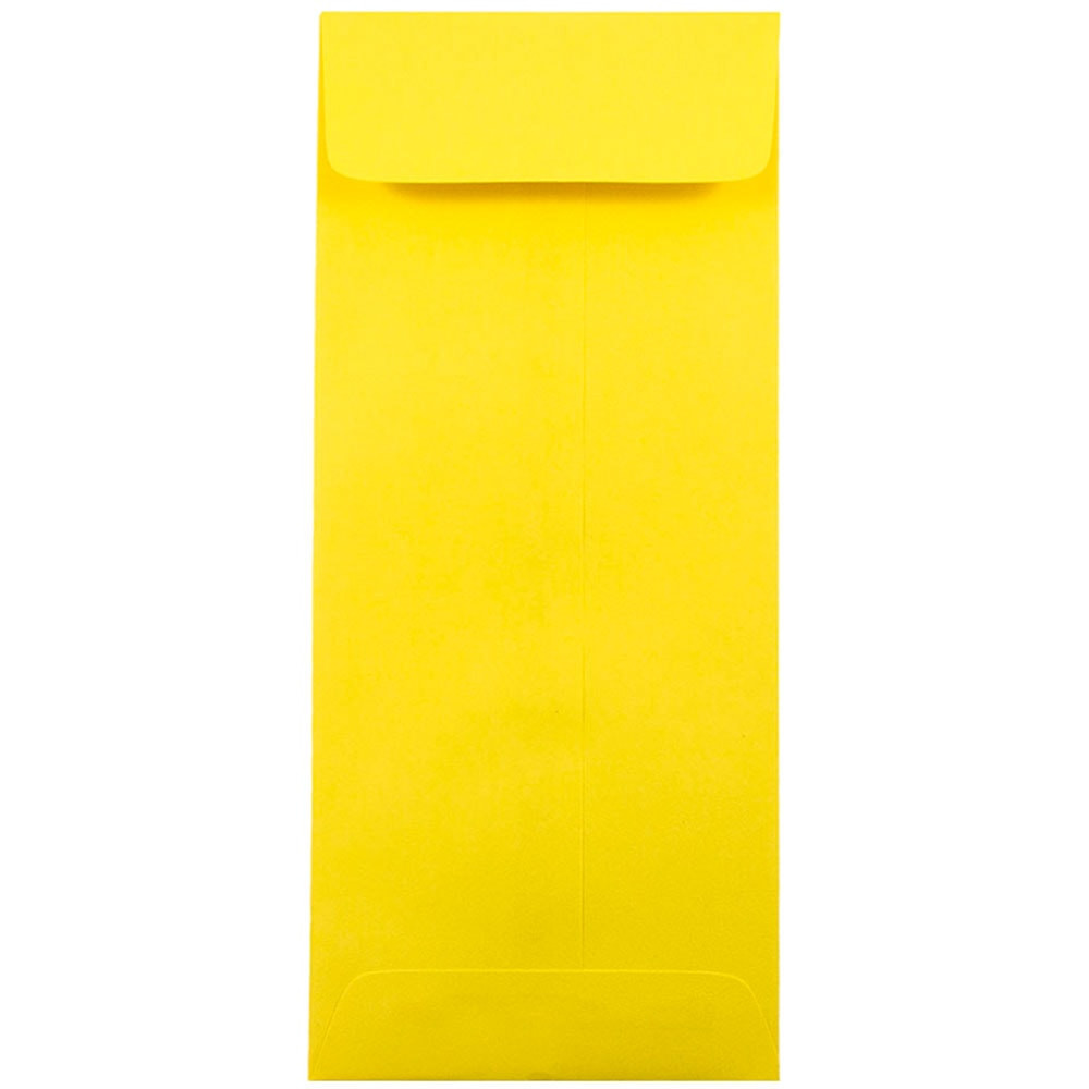 JAM PAPER AND ENVELOPE 3156393 JAM Paper Policy Envelopes, #11, Gummed Seal, 30% Recycled, Yellow, Pack Of 25