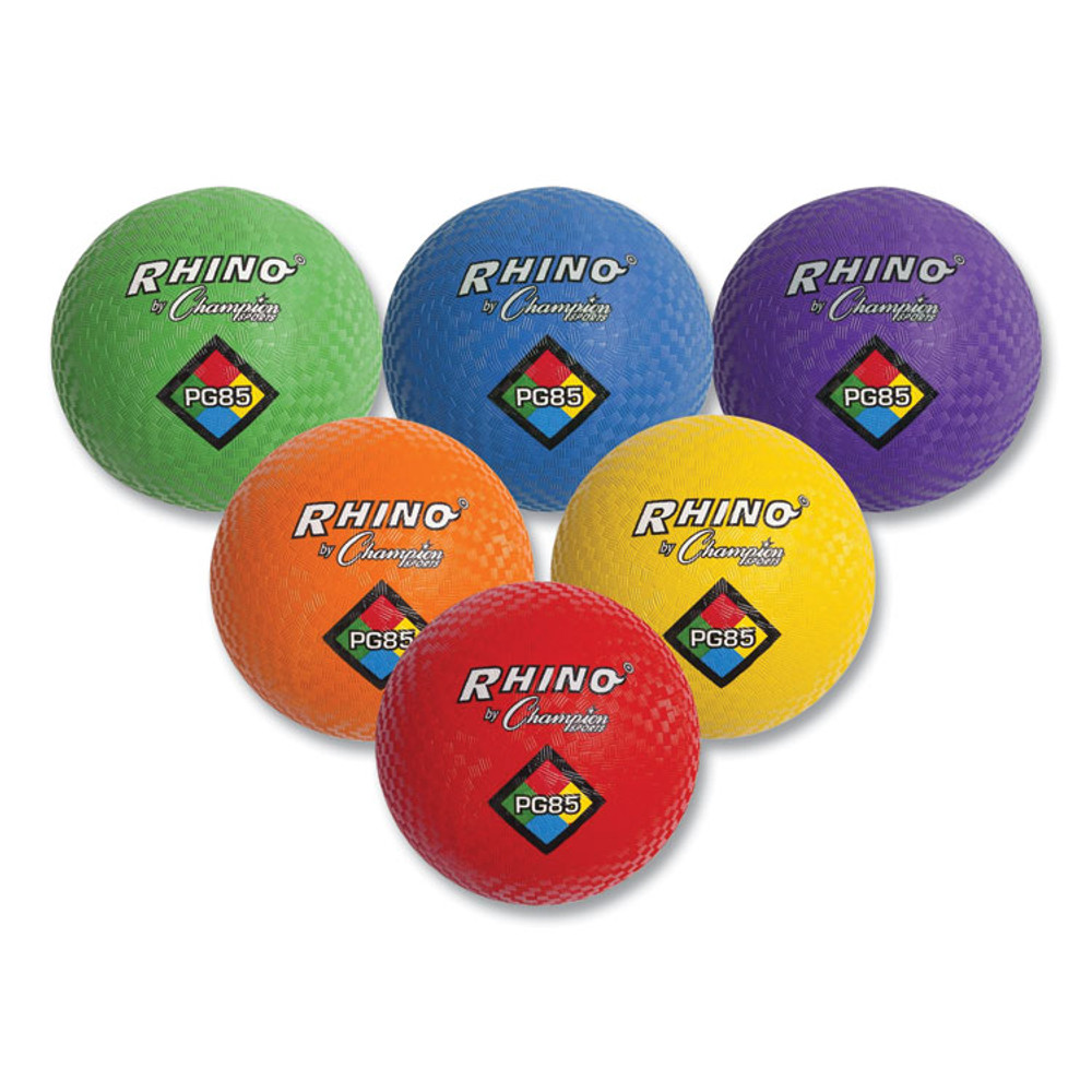 CHAMPION SPORT Sports PGSET Playground Ball Set, 8.5" Diameter, Assorted Colors, 6/Set