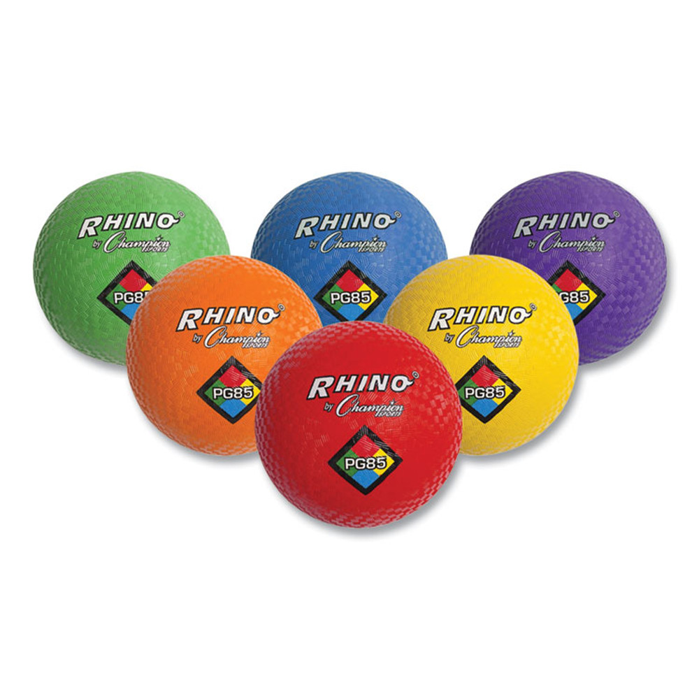 CHAMPION SPORT Sports PGSET Playground Ball Set, 8.5" Diameter, Assorted Colors, 6/Set