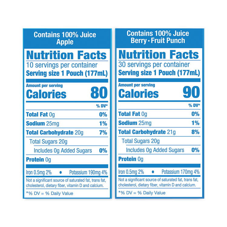 KRAFT FOODS, INC Capri Sun® 22000720 100% Juice Pouches Variety Pack, 6 oz, 40 Pouches/Carton