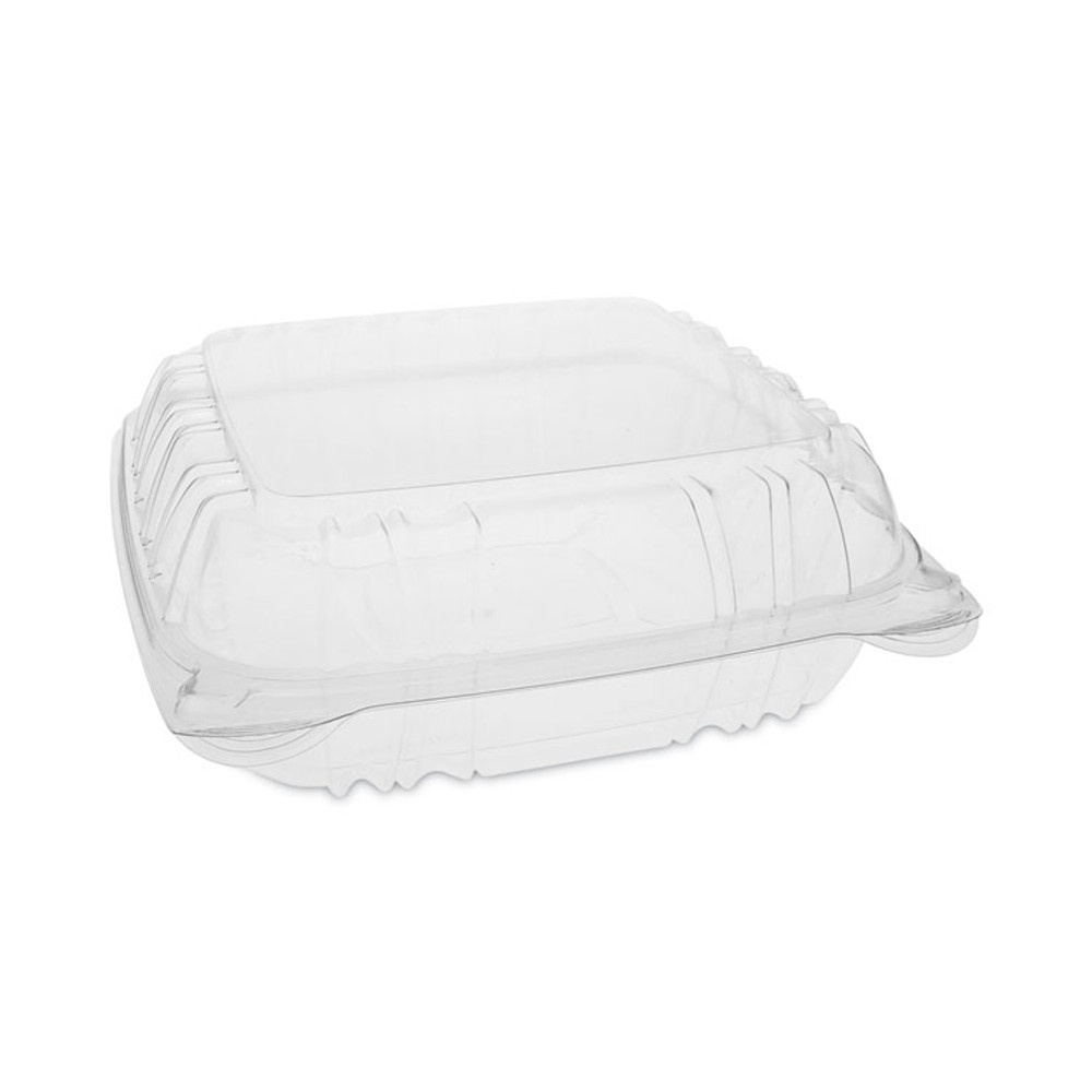 PACTIV EVERGREEN CORPORATION YCI821200000 SENSATION SmartLock Hinged Lid Container, 8.34 x 8.24 x 3.05, Clear, Plastic, 200/Carton