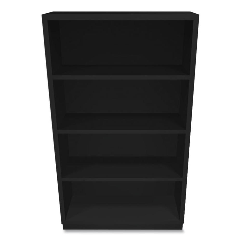 HON COMPANY S60ABCP Metal Bookcase, Four-Shelf, 34.5w x 12.63d x 59h, Black