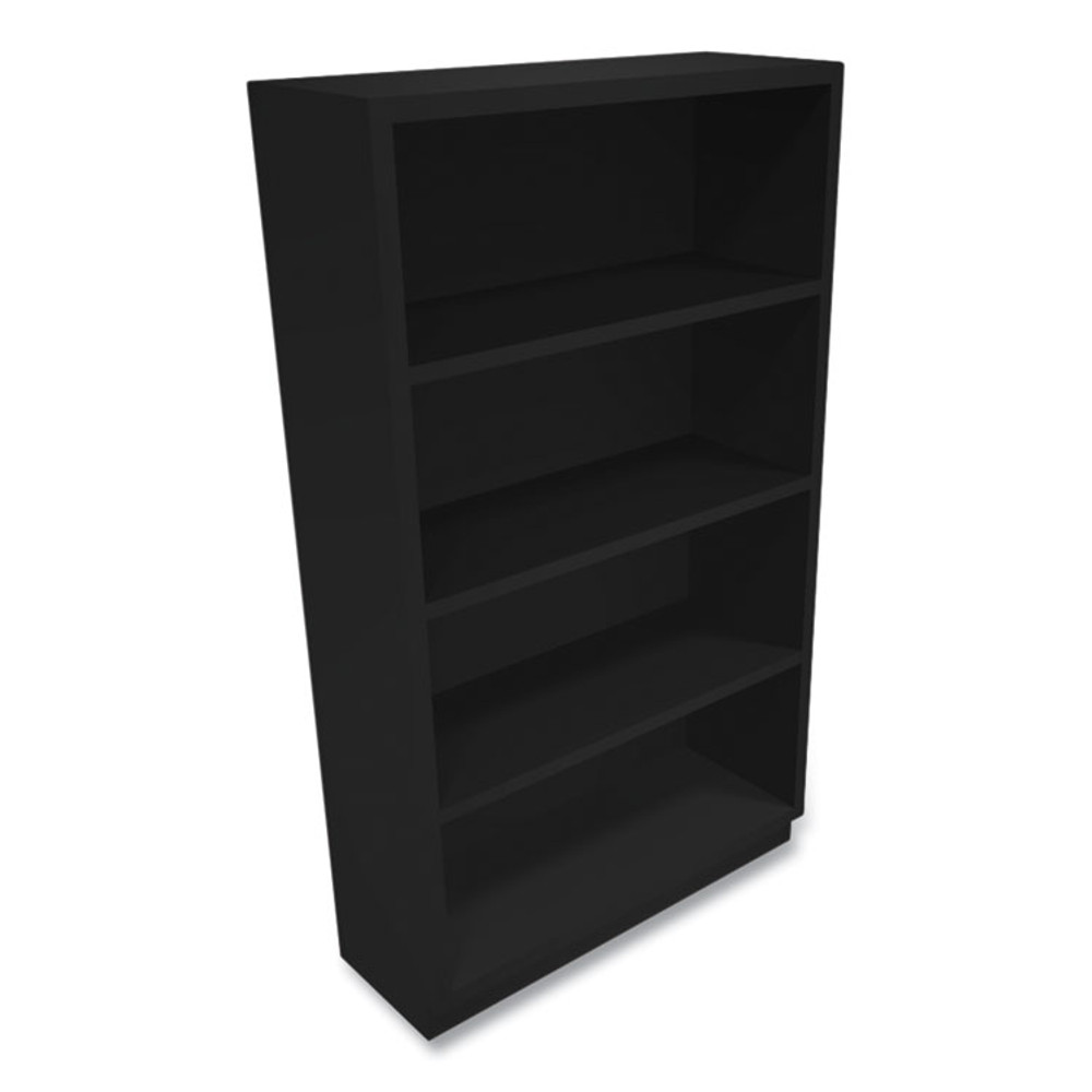 HON COMPANY S60ABCP Metal Bookcase, Four-Shelf, 34.5w x 12.63d x 59h, Black