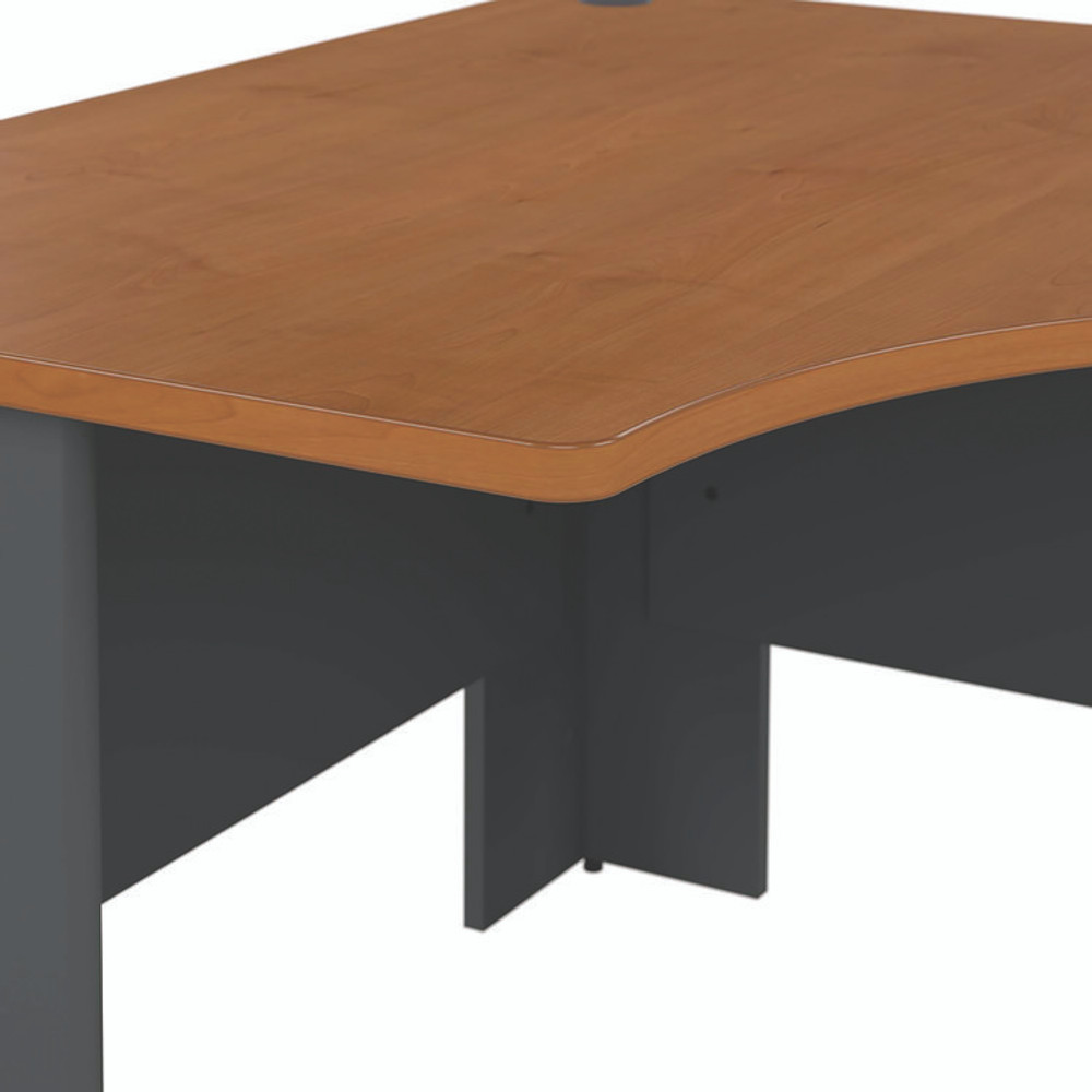 BUSH INDUSTRIES WC57466 Series A Collection Corner Desk, 47.25" x 47.25" x 29.88", Natural Cherry/Slate Gray