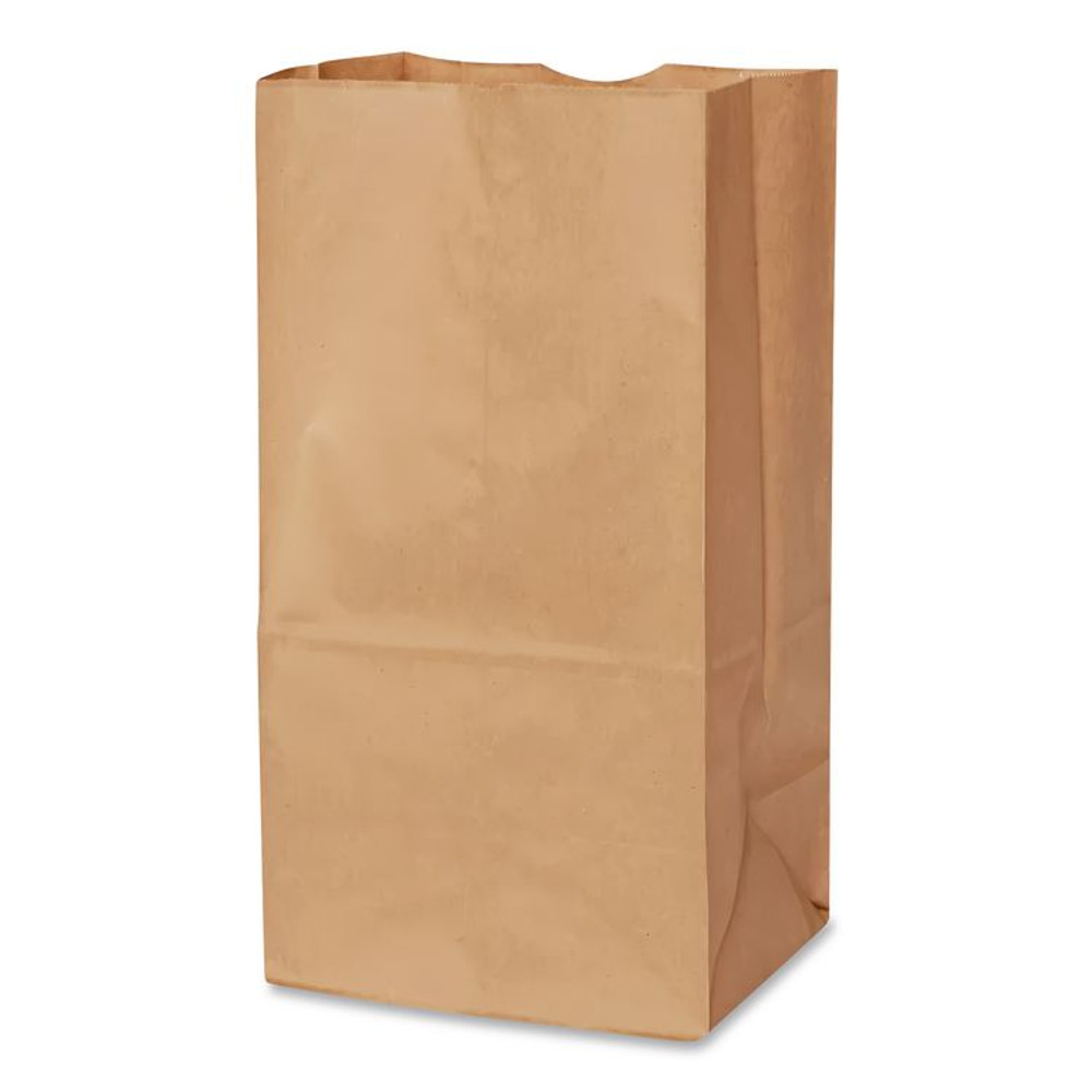 ROSS & WALLACE PAPER PRODUCTS, INC. GH8-500 Grocery Paper Bags, 8# Size, Heavy-Duty, 50# Basis Weight, 6" x 3.88" x 12.5", Kraft, 500/Bundle