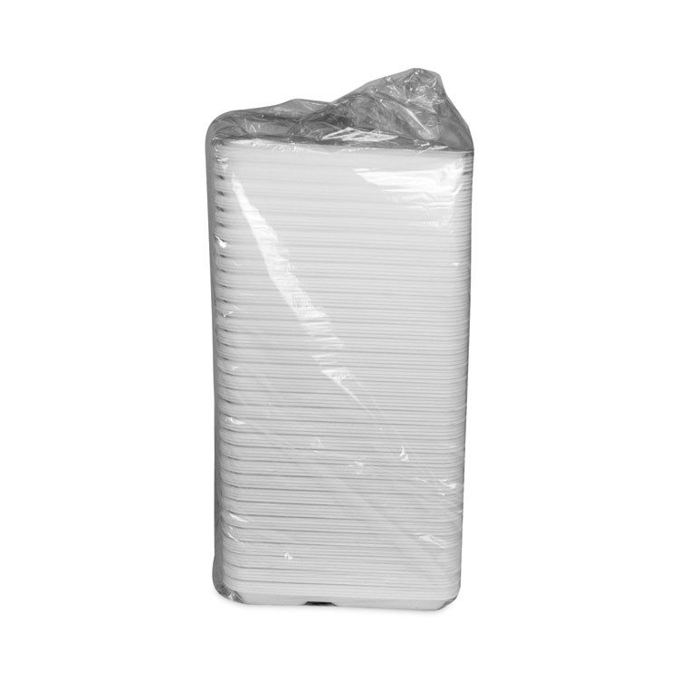 PACTIV EVERGREEN CORPORATION YTH10500SGBX Foam School Trays, 5-Compartment Tray, 8.25 x 10.5 x 1, White, 500/Carton