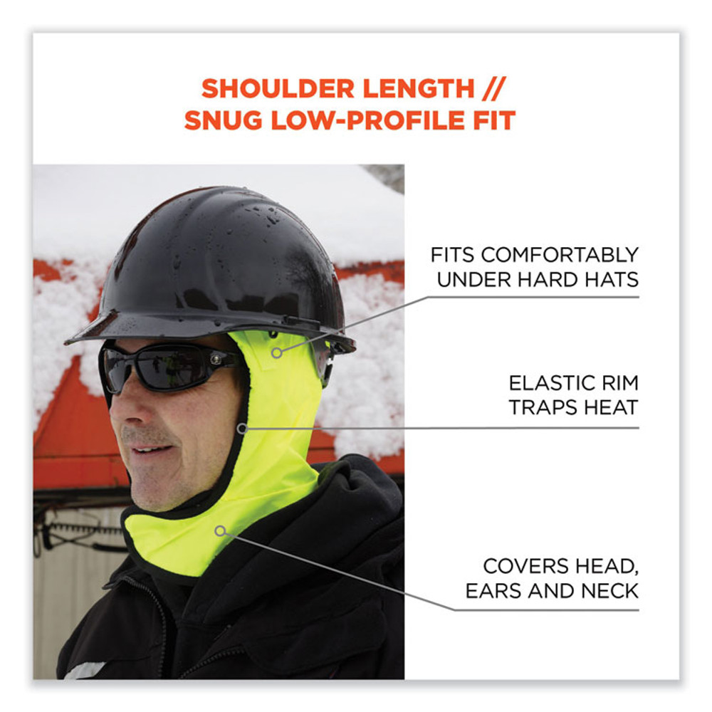 TENACIOUS HOLDINGS, INC. ergodyne® 16841 N-Ferno 6842 2-Layer Poly Shoulder Winter Liner, Fleece/Polyester, One Size Fits Most, Lime