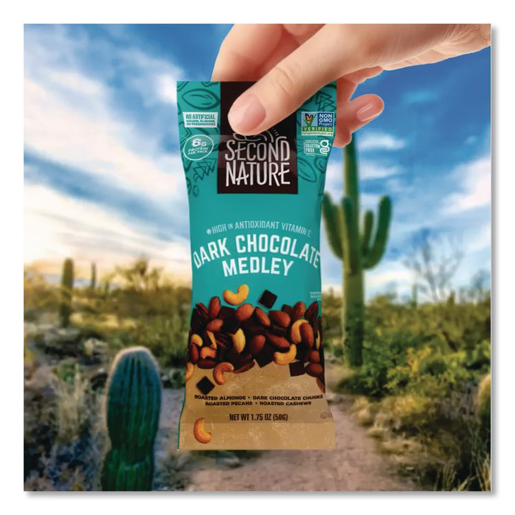 KAR'S NUTS Second Nature® KAR01178 Deluxe Mixed Nut Medley, Dark Chocolate , 1.75 oz Bag, 12/Box