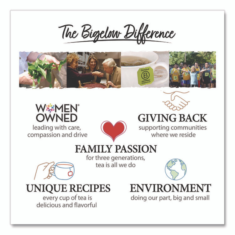 KEURIG DR PEPPER Bigelow® RCB19968 steep Cafe Organic Herbal Tea, Lemon Ginger, 50 Bags/Carton