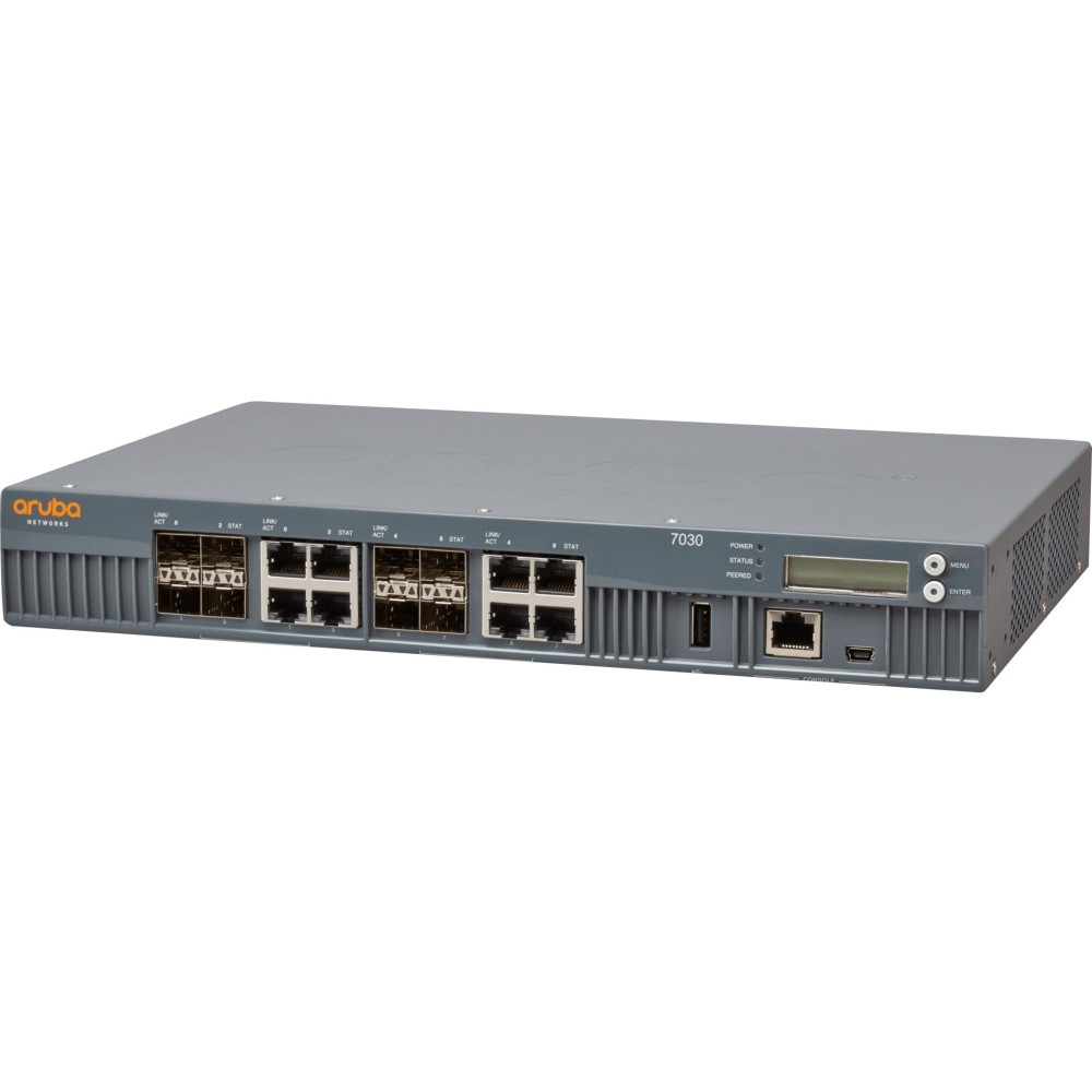 HP INC. Aruba JW713A  7030 Wireless LAN Controller - TAA Compliant - 8 x Network (RJ-45) - Gigabit Ethernet - Rack-mountable